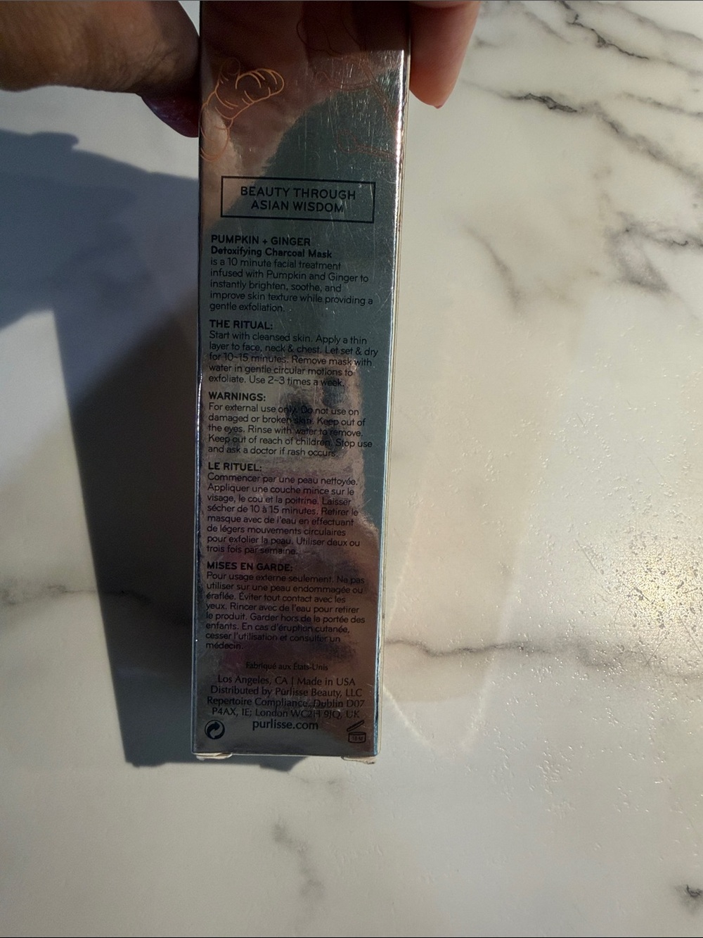 purlisse Pumpkin + Ginger Detoxifying Charcoal Mask - Orange - Picture 3 of 7